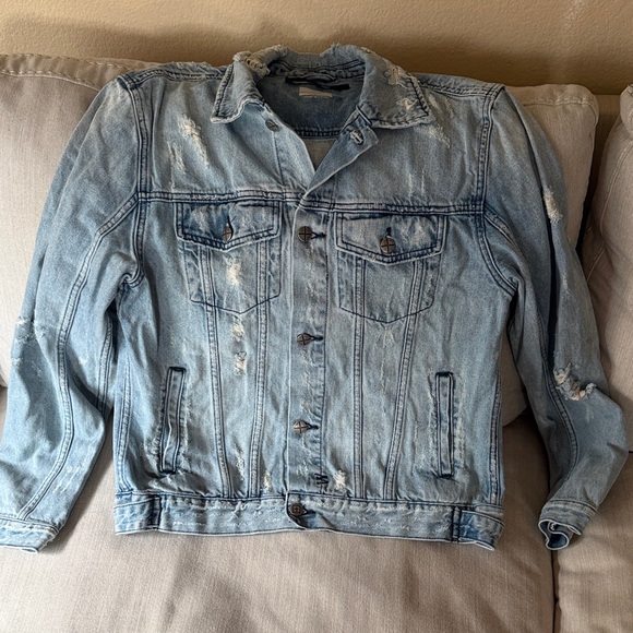 Ksubi Light Blue Distressed Jacket
